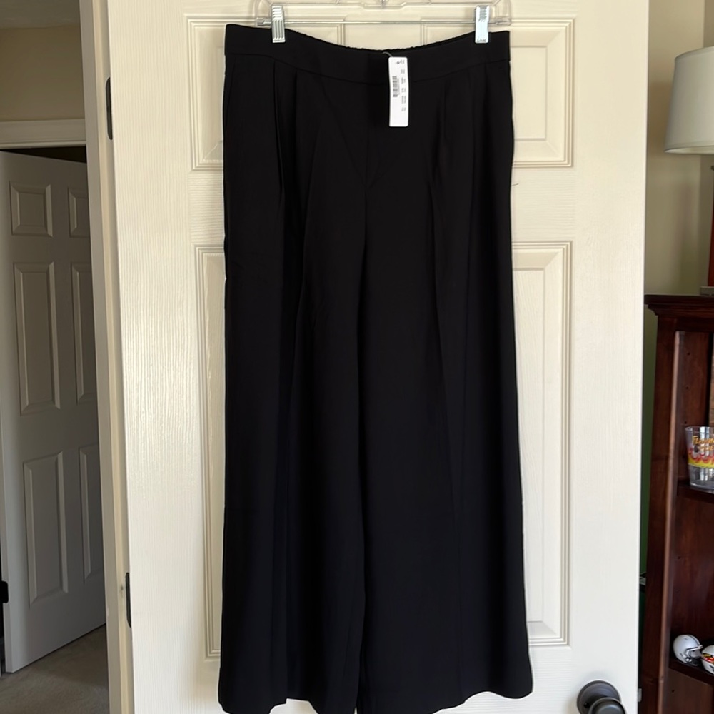 J Crew Wide Leg Pull On Crop Pants